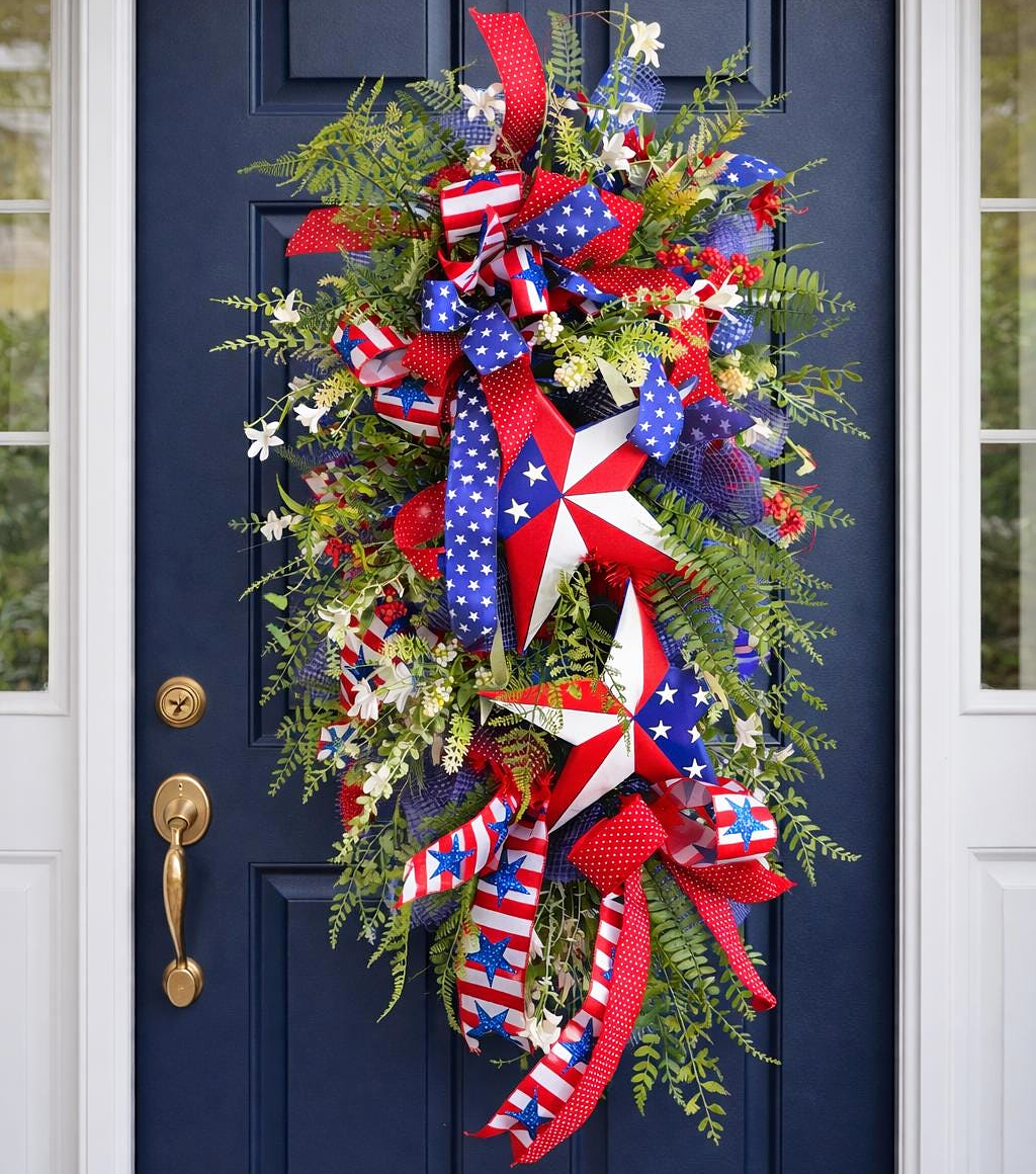 🔥Flash Sale-80% Off🔥4th of July Patriotic Star Wreath