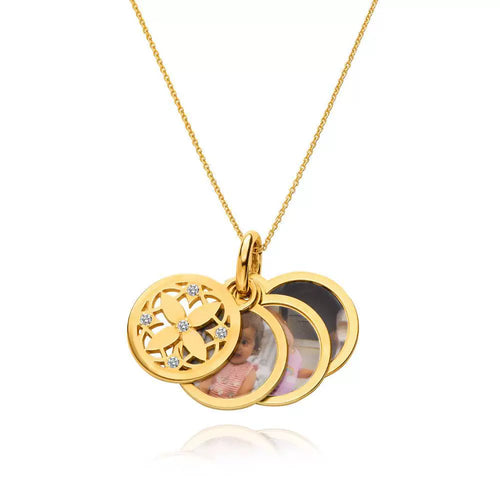 Custom Pave Locket Necklace, Multiplate Family Photo , Personalized Gift For New Mom, Grandma Gift
