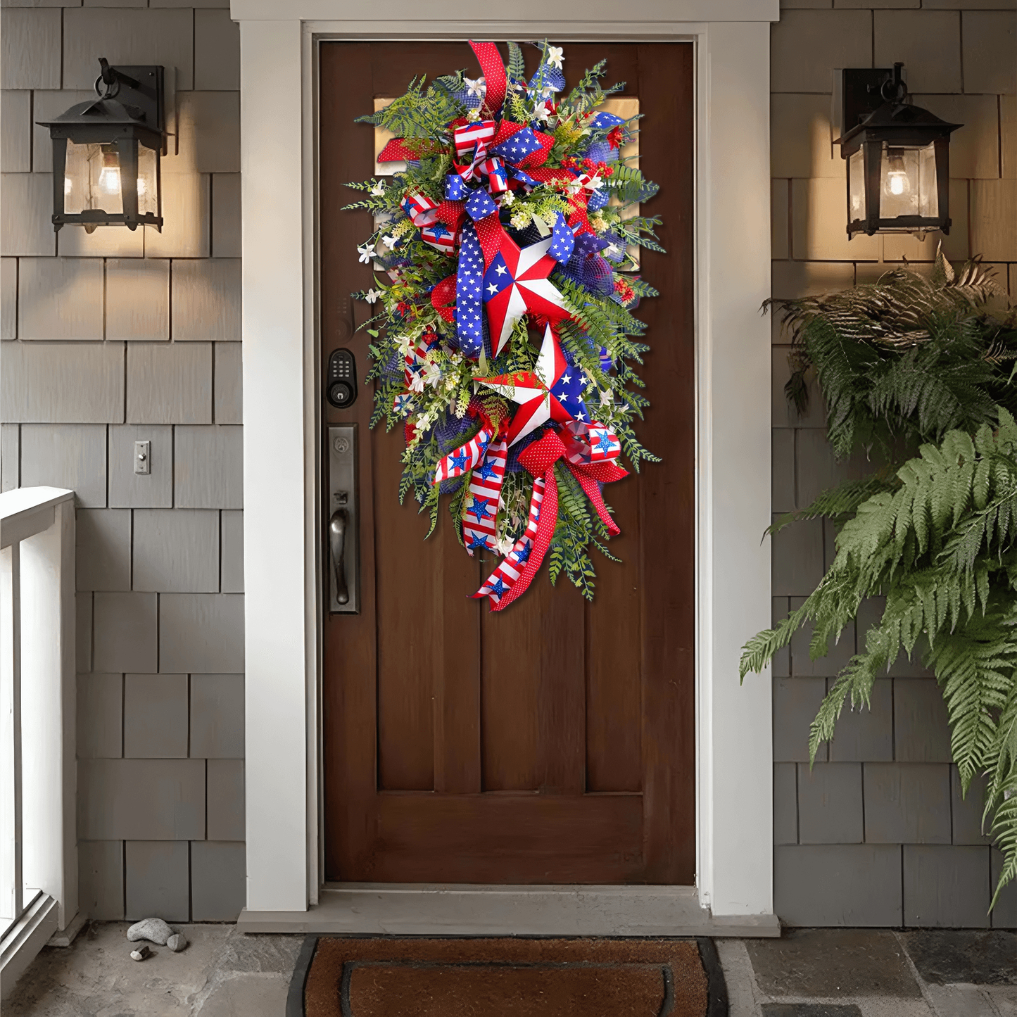 🔥Flash Sale-80% Off🔥4th of July Patriotic Star Wreath