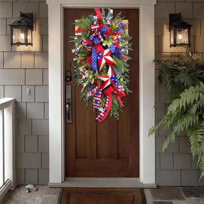 🔥Flash Sale-80% Off🔥4th of July Patriotic Star Wreath