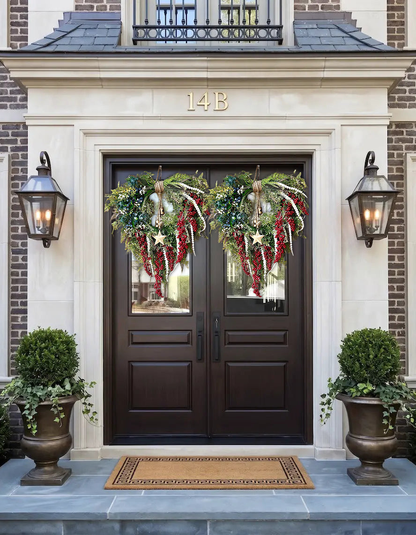 🔥Flash Sale-80% Off🔥Patriotic Americana Wreath: Rustic Red, White, and Blue Fourth of July Decoration