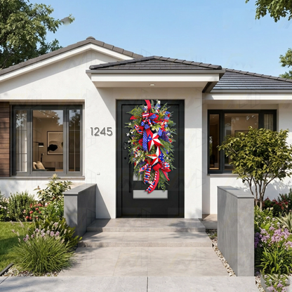 🔥Flash Sale-80% Off🔥4th of July Patriotic Star Wreath