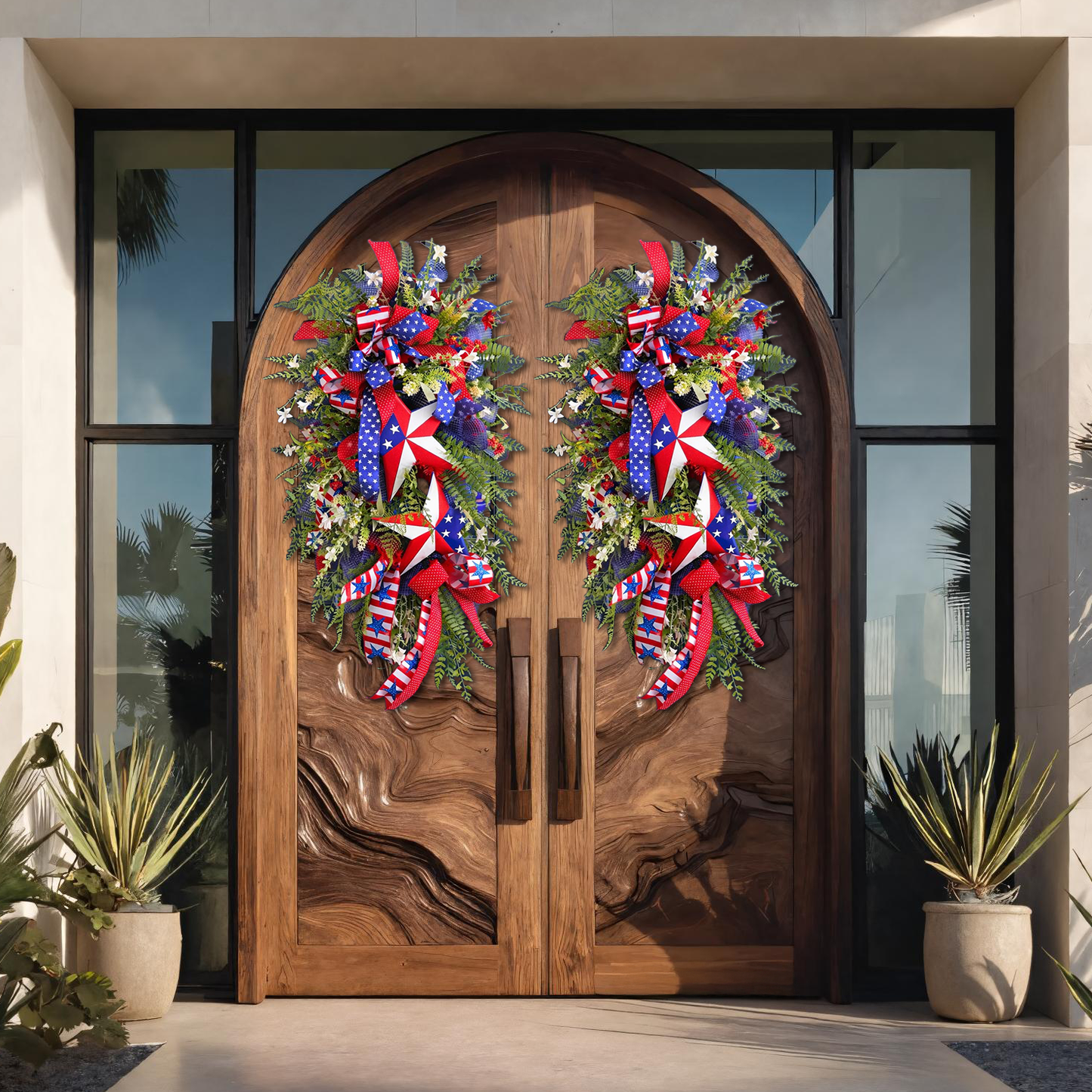 🔥Flash Sale-80% Off🔥4th of July Patriotic Star Wreath