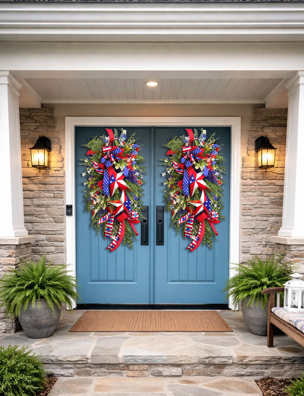 🔥Flash Sale-80% Off🔥4th of July Patriotic Star Wreath