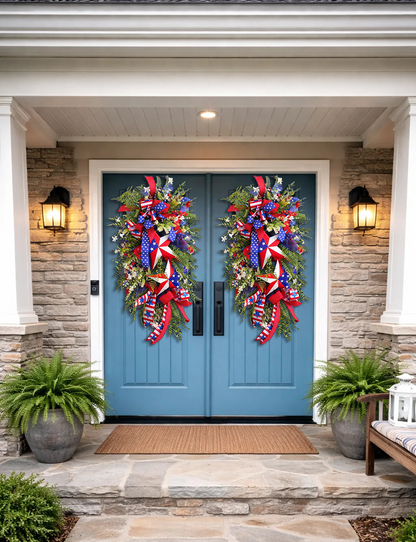 🔥Flash Sale-80% Off🔥4th of July Patriotic Star Wreath