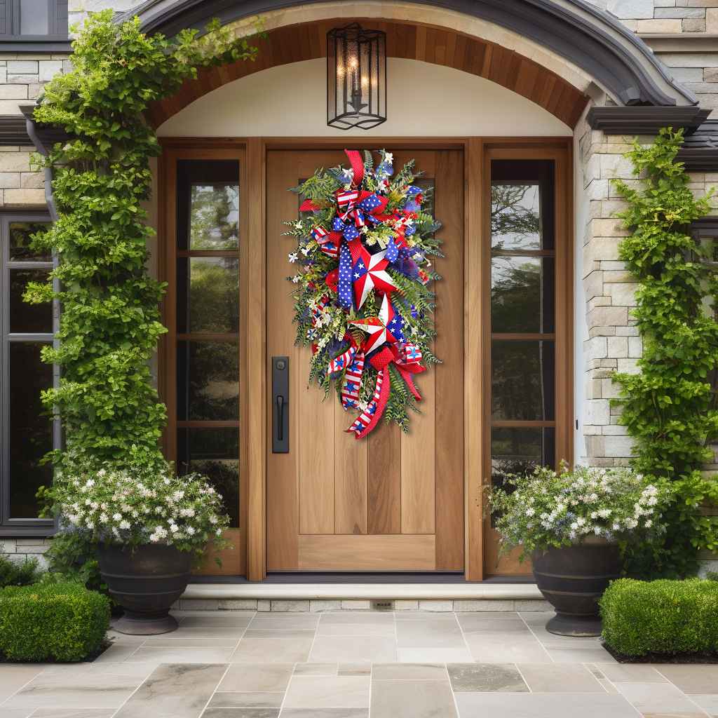 🔥Flash Sale-80% Off🔥4th of July Patriotic Star Wreath
